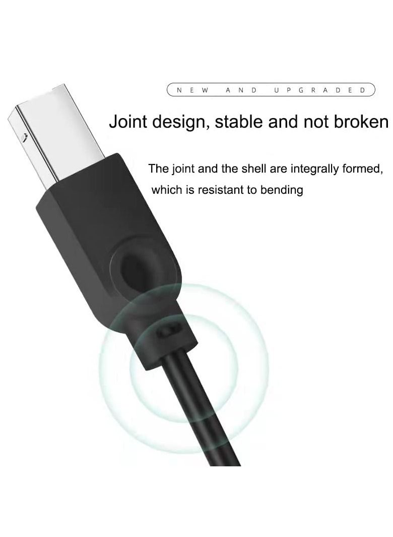 KASTWAVE 2 Pack USB Printer Cable, USB 2.0 Type A Male to B Male Scanner Cord High Speed Compatible with Microphones, Brother, HP, Lexmark, Canon, Samsung, Epson, Dell, Xerox, etc (10 Feet) - Image 2