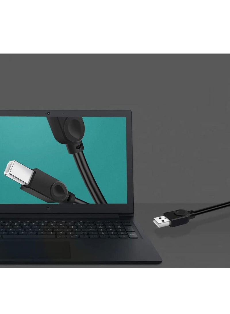 KASTWAVE 2 Pack USB Printer Cable, USB 2.0 Type A Male to B Male Scanner Cord High Speed Compatible with Microphones, Brother, HP, Lexmark, Canon, Samsung, Epson, Dell, Xerox, etc (10 Feet) - Image 3