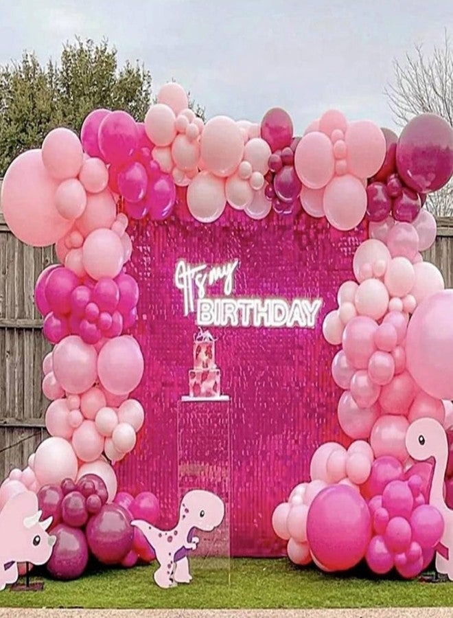 Togvu Pink Balloons Set, 60 Packs 12 Inch Metallic Chrome Pink Pearl Pink Macaron Pink Light Pink Different Shades Balloon for Girl Women Birthday Decorations, Wedding, Christening, Baby Shower Party - Image 5