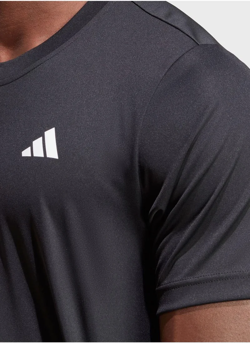 Adidas Club 3 Stripe Tennis T-Shirt