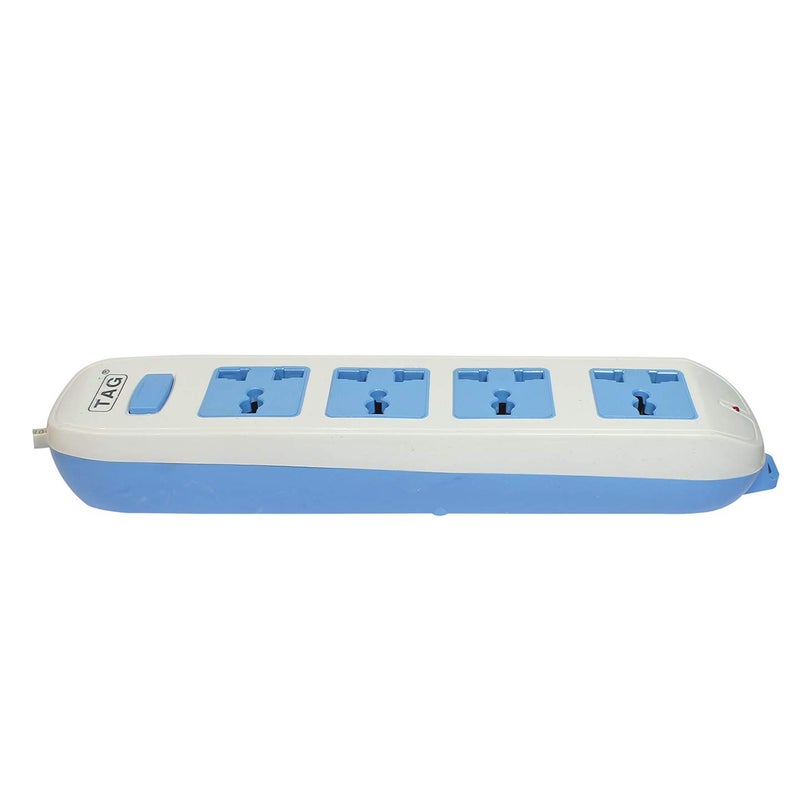 TAG Standard 4S Computer Extension Board 4 Universal Power Sockets Pure Copper Cable Spike Guard for Electronic Equipment Light Indicator 3 Pin Multi Plug for Home and Office White - Image 2