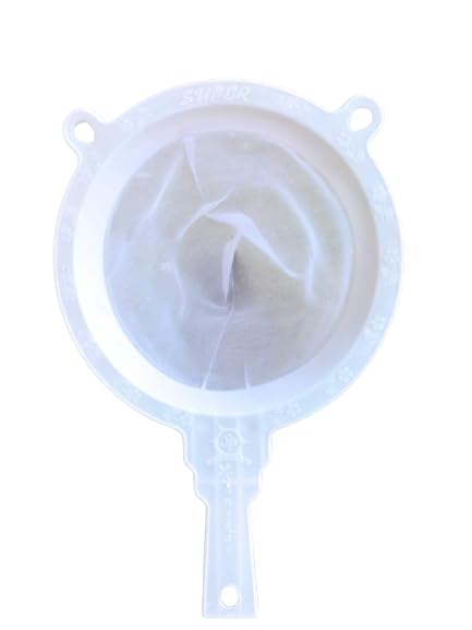 Hookcart Plastic Big Size Double Mesh Milk Water Strainer for Kitchen White Pack of 3 - Image 5