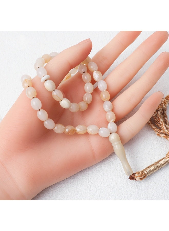 NIBEMINENT 45 Muslim Prayer Beads Apricot Color/11mm 