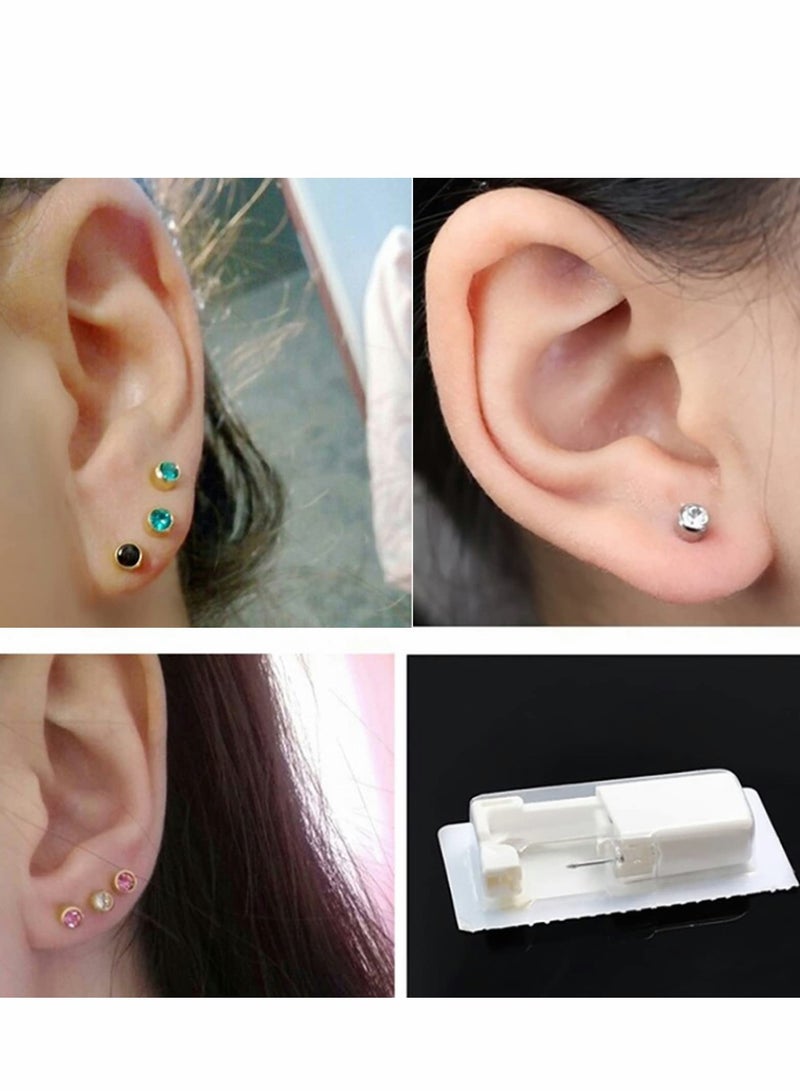 Generic No Pain Ear Piercing Kit - 4 Pack Disposable Self Gun with Earring Studs & Cleaning Tools, Perfect for Safe & Easy Use  - Image 4