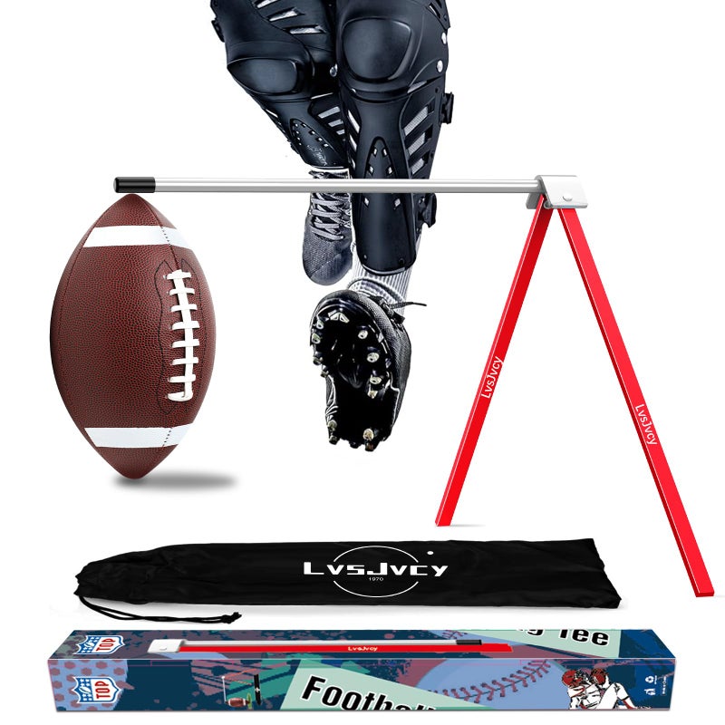 LvsJvcy Football Kicking Tee Stand Premium Field Goal Kickoff Holder Equipment Professional Kick Goal Posts Gear Compatible with All Football Size Football Trainer Practice Accessories Gifts - Image 2