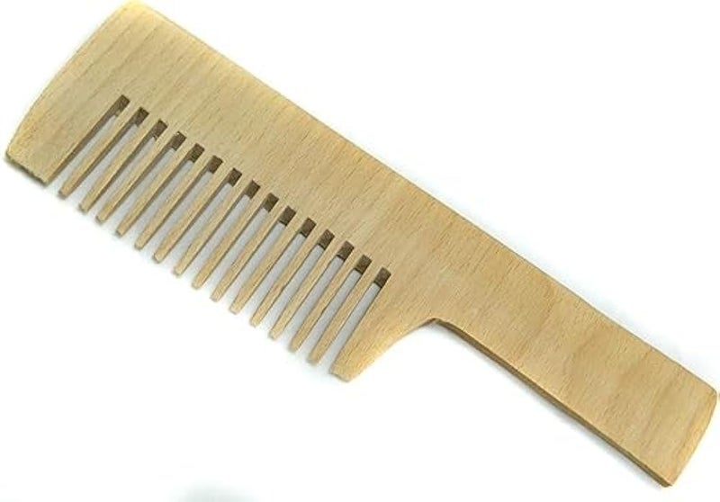 Wooden Wide Tooth Comb for Curly and Thick Hair, Large (One Size) - Image 4