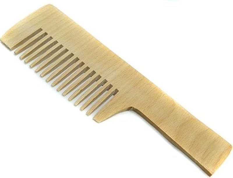 Wooden Wide Tooth Comb for Curly and Thick Hair, Large (One Size) - Image 2