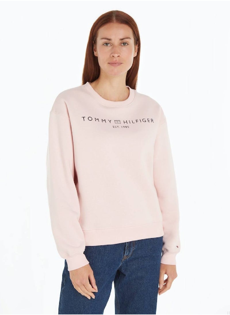 Women's Logo Crew Neck Sweatshirt -  Cotton blend, Pink - pzsku/Z662930ABC6B9D892F499Z/45/_/1723743640/e2c1ec31-c93b-4e0f-a557-4c56b6ed1b4a
