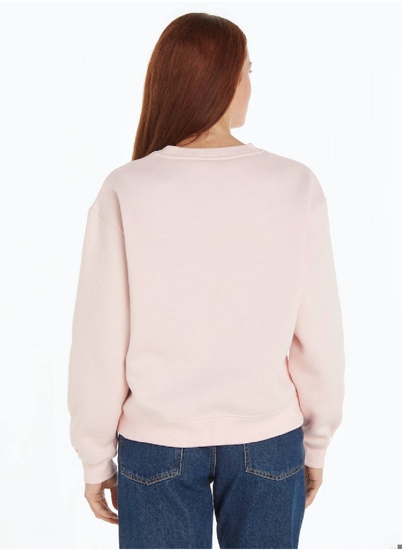Women's Logo Crew Neck Sweatshirt -  Cotton blend, Pink - pzsku/Z662930ABC6B9D892F499Z/45/_/1723743644/56ca44d6-e26e-4a76-a049-15563d0385ba