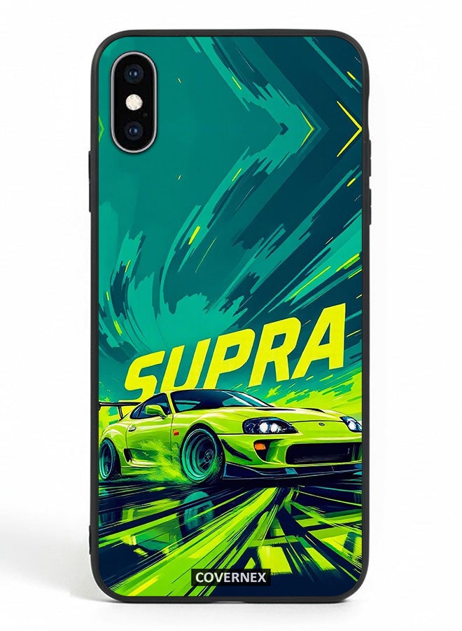 Covernex Apple iPhone Xs Protective Case Cover Printed Featuring JDM Icon Supra Drift Illustration - Image 2