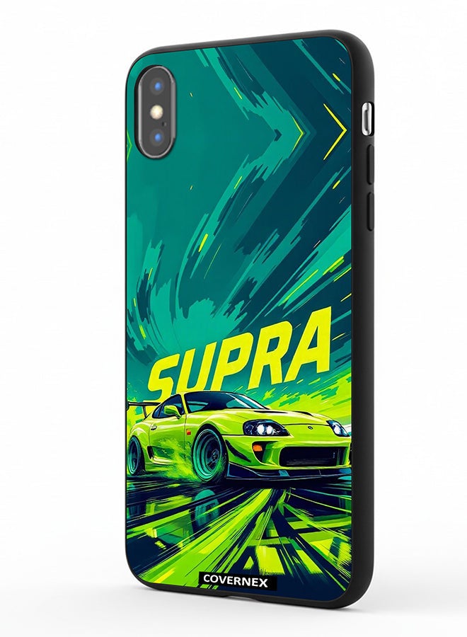 Covernex Apple iPhone Xs Protective Case Cover Printed Featuring JDM Icon Supra Drift Illustration - Image 1