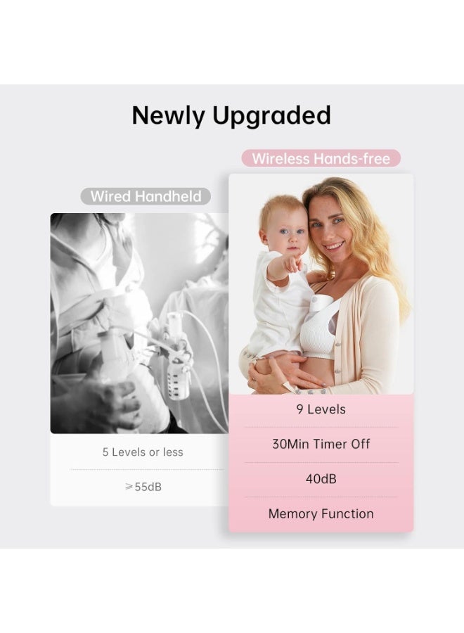 جونيس مضخة للسيدات كهربائية يمكن ارتداؤها، بدون استخدام اليدين، مع وضعين و9 مستويات و30 كيسًا لتخزين حليب الأم - Image 5