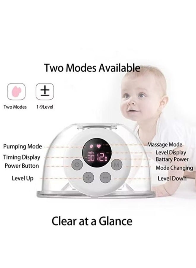 Gonice Wearable, Hands-Free, Electric Breast Pump With 2 Modes 9 Levels And 30 Pieces Breastmilk Storage Bags  - Image 2