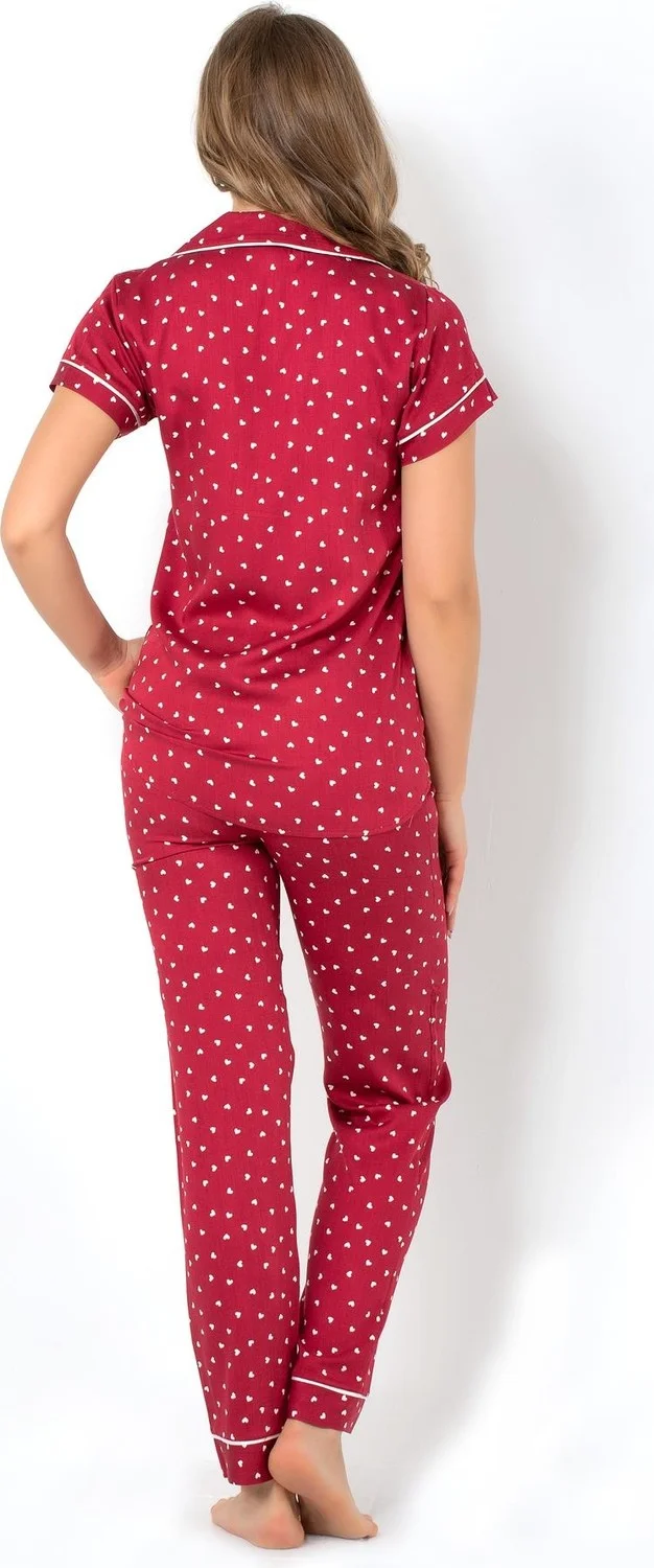 DoReMi Burgundy Heart Short Sleeve Pajama Set