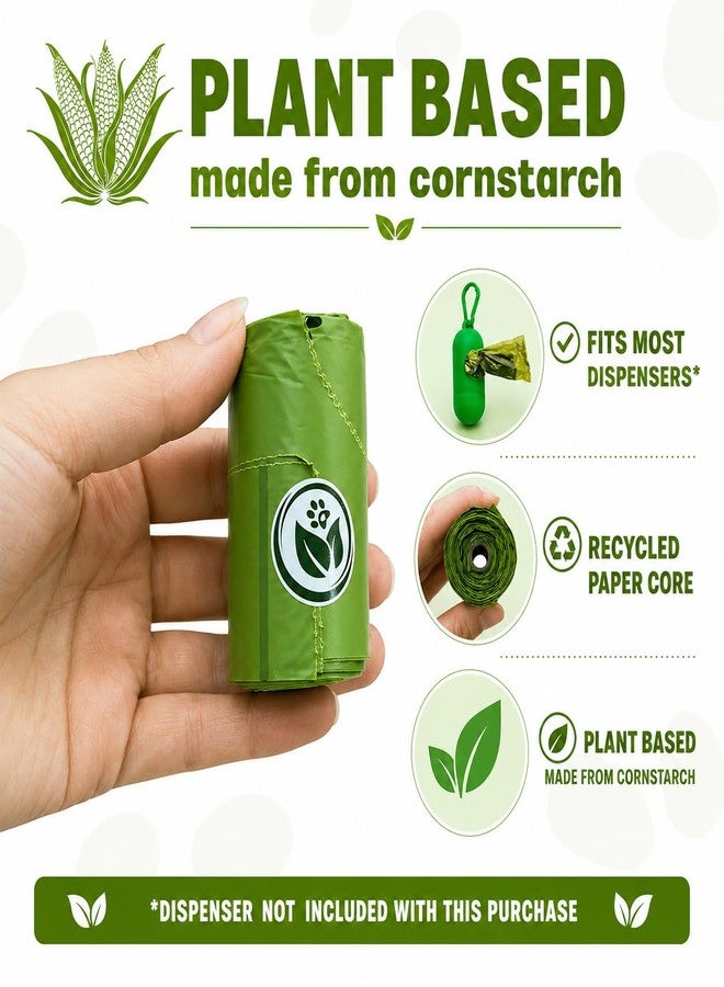 ECOBEWUS 100% Compostable Handle-Tie Doggy Poop Bags (240 Bags) 16 Refill Rolls Biodegradable Plant Based ASTM D6400 & EN 13432 Compliant HOME Certiified Compostabel Pet Dog Waste Bags (240 ct.) - Image 3