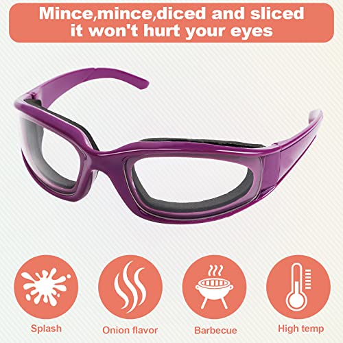 shenghang Onion Goggles Tear Free Saftey Glasses for Kitchen Anti-tear Dustproof, Anti-fog Windproof (Purple) - Image 5