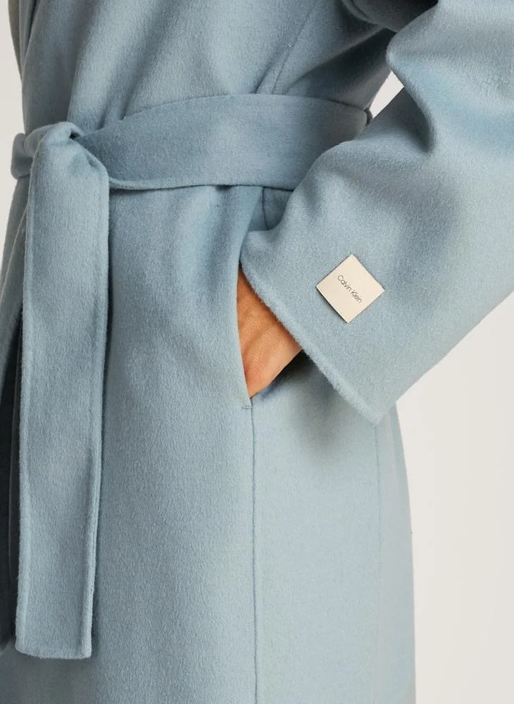 CALVIN KLEIN Belted Longline Coat