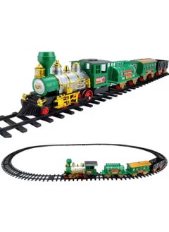 Toys 24-Piece Classic Train Set Toy with Smoke, Lights & Realistic Sound – Interactive Rail Play Set for Kids  - Image 4