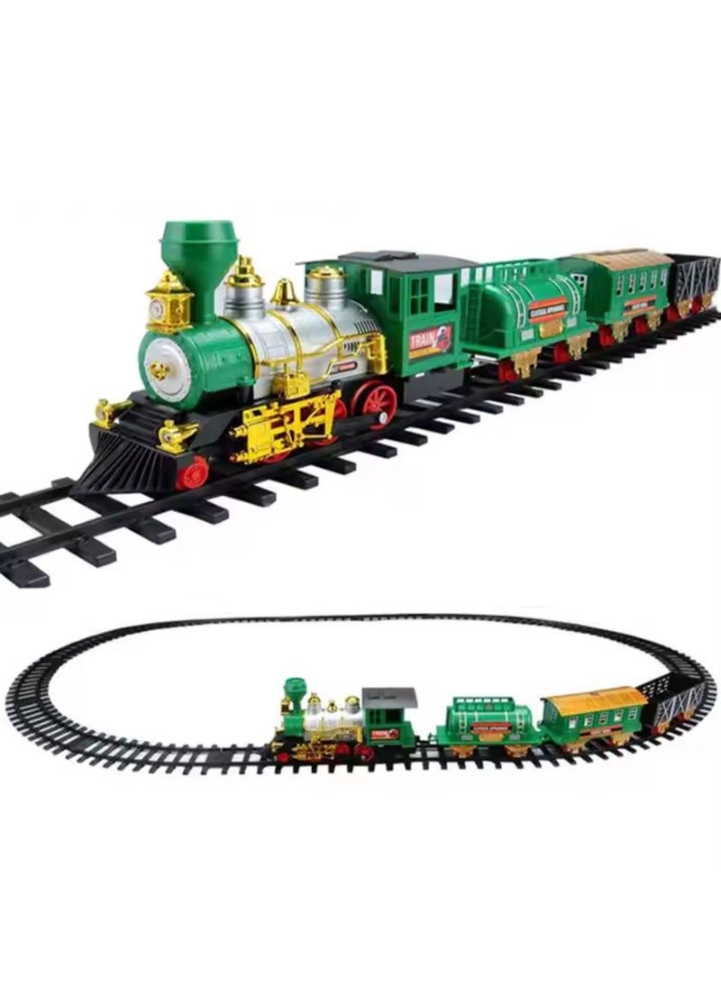 Toys 24-Piece Classic Train Set Toy with Smoke, Lights & Realistic Sound – Interactive Rail Play Set for Kids  - Image 4