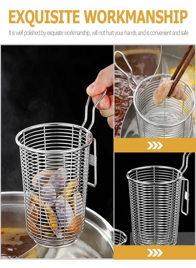 PRETYZOOM Stainless Steel Noodle Strainer with Hook Heat-Resistant Mesh Colander for Hot Pot Ramen Pasta Cooking Kitchen Supply Easy to Clean - Image 5