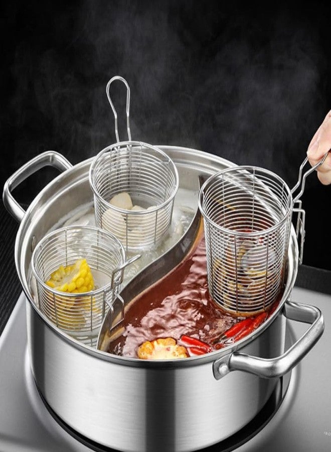 PRETYZOOM Stainless Steel Noodle Strainer with Hook Heat-Resistant Mesh Colander for Hot Pot Ramen Pasta Cooking Kitchen Supply Easy to Clean - Image 3