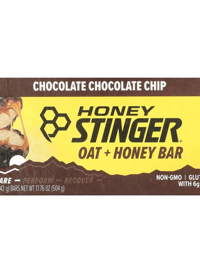 Honey Stinger Oat + Honey Bar Chocolate Chocolate Chip 12 Bars 1.48 oz (42 g) Each