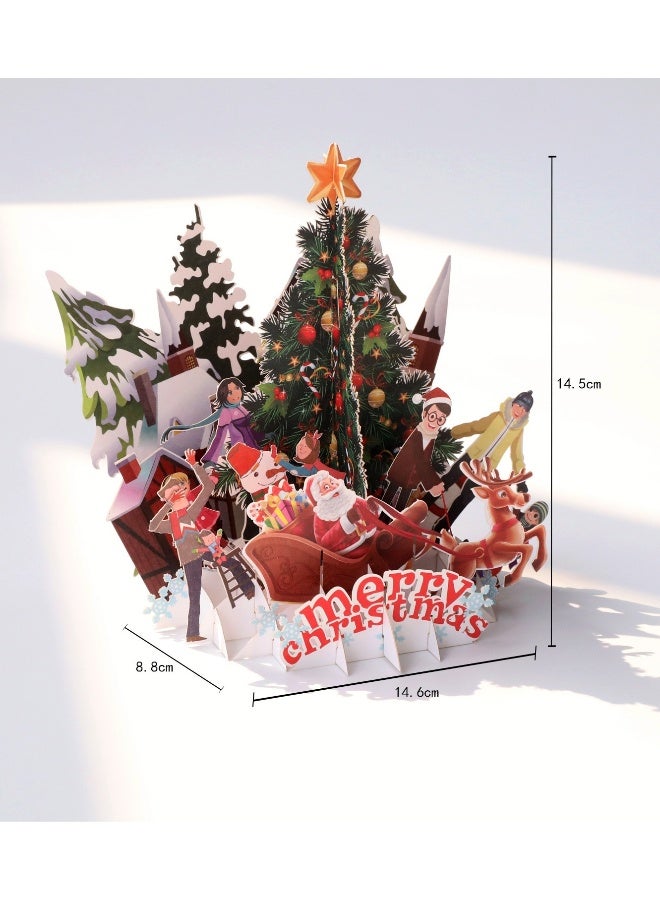 بيوينتي بطاقات تهنئة حفلة عيد الميلاد ثلاثية الأبعاد