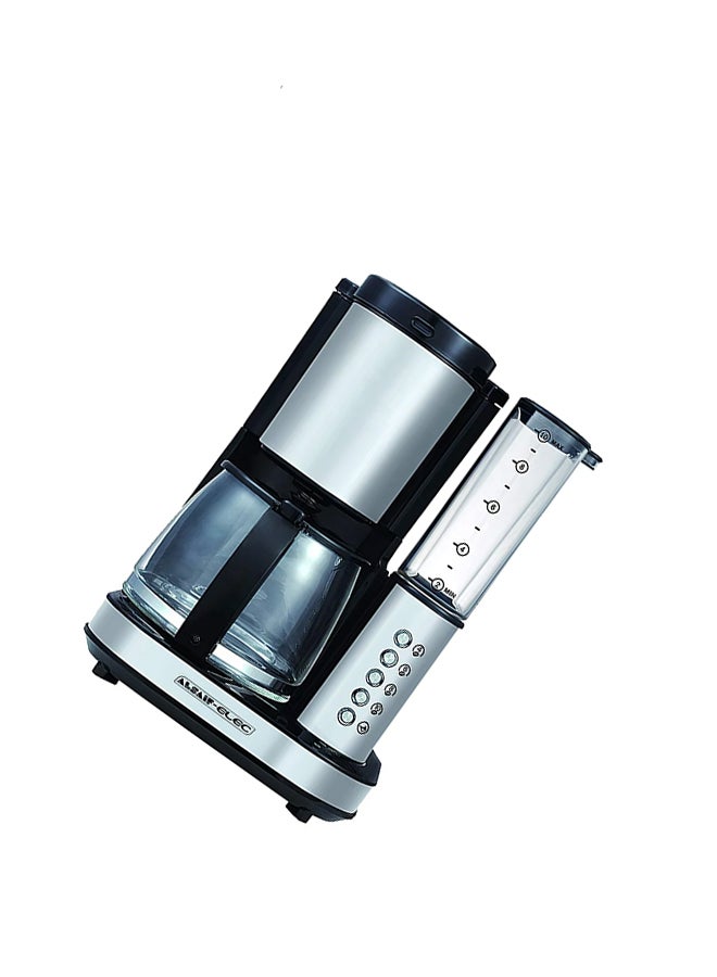 ALSAIF-ELEC Electric Fresh Coffee Maker With Grinding Selection 1.25 L 800 W E03412 Silver/Black - Image 3
