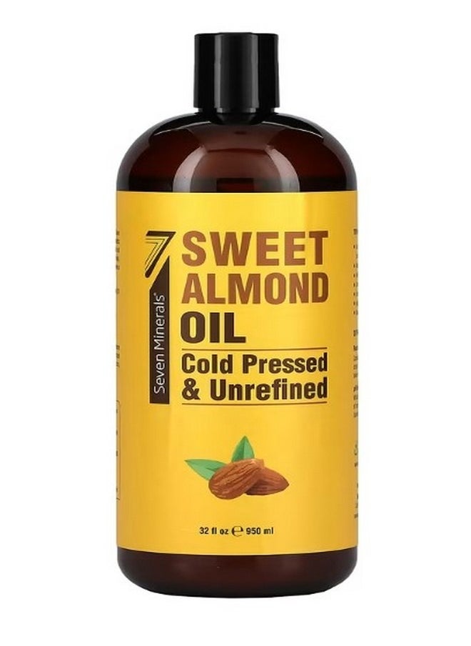 Seven Minerals - Sweet Almond Oil Cold Pressed and Unrefined Unscented 32 fl oz 950 ml - Image 1