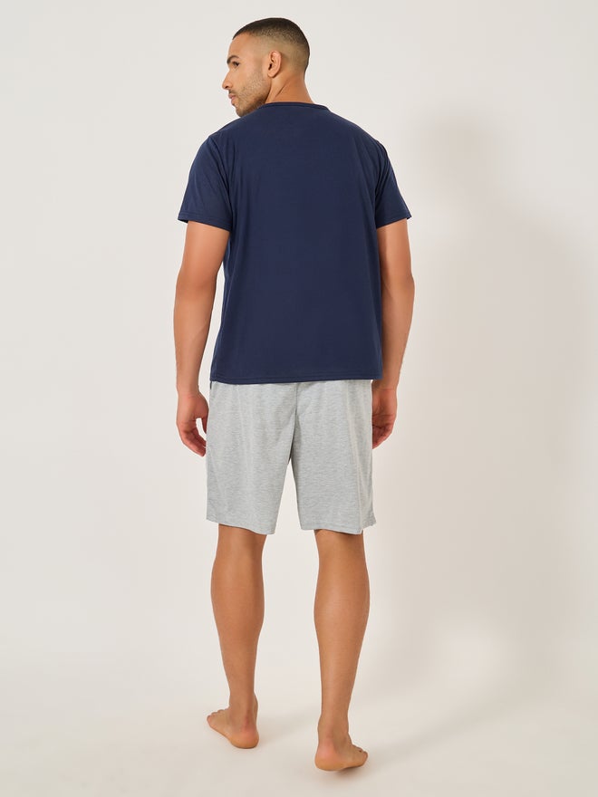 Styli Styli Unwind Slogan Printed T-Shirt and Solid Shorts Set  - Image 5