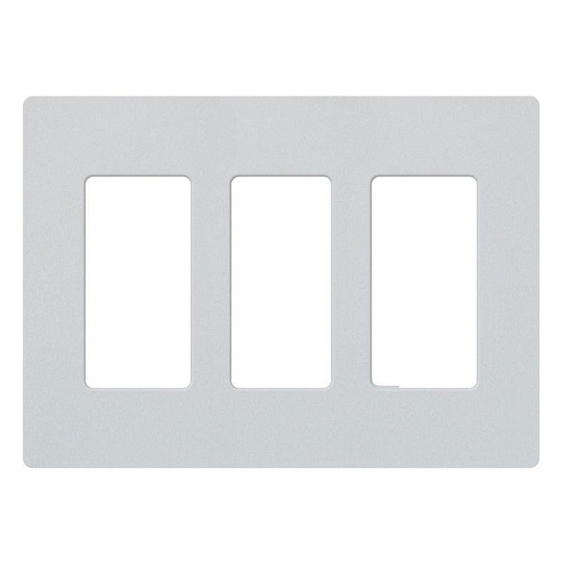 Lutron Claro 3 Gang DecoratorRocker Wallplate Satin Palladium 1Pack SC3PD