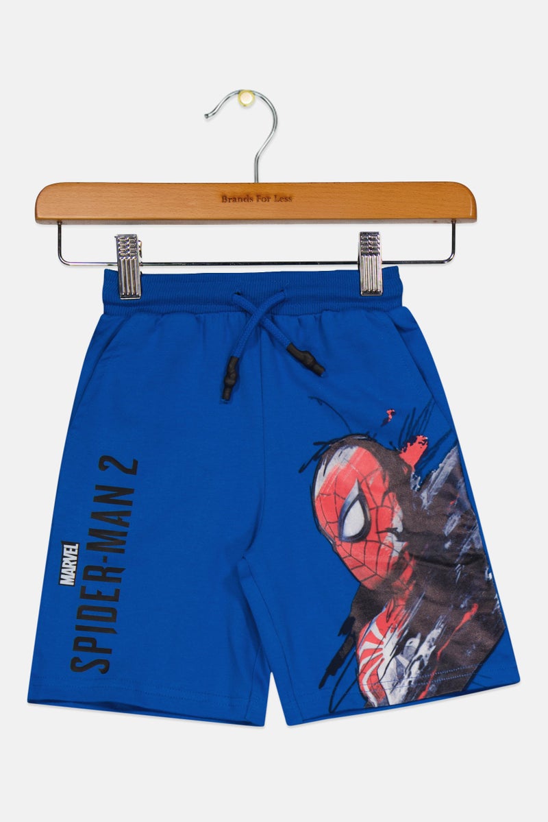 MARVEL Toddlers Boy Spider-Man 2 Shorts, Royal Blue Combo - Image 1