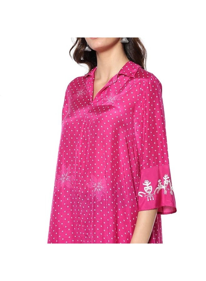BIBA Women Modal Bandana Printed A-Line Suit Set M - Image 3