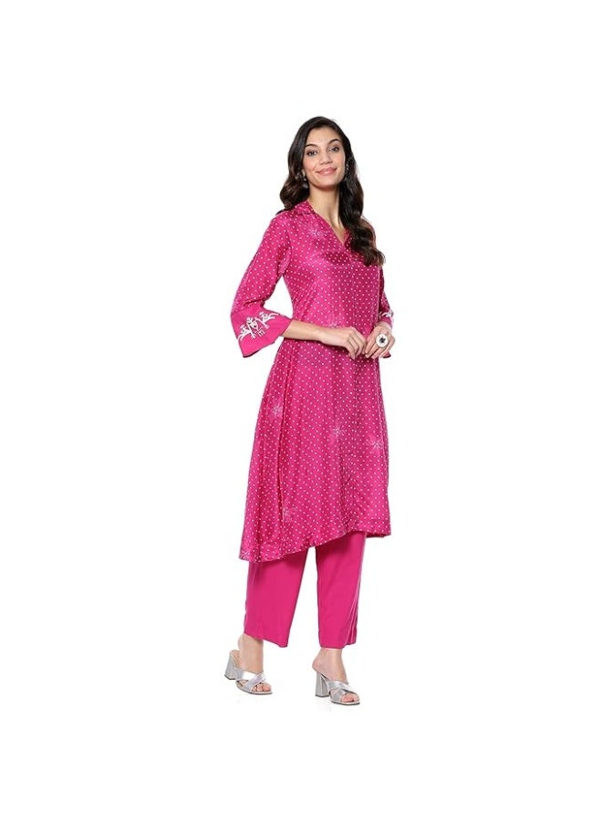 BIBA Women Modal Bandana Printed A-Line Suit Set M - Image 2