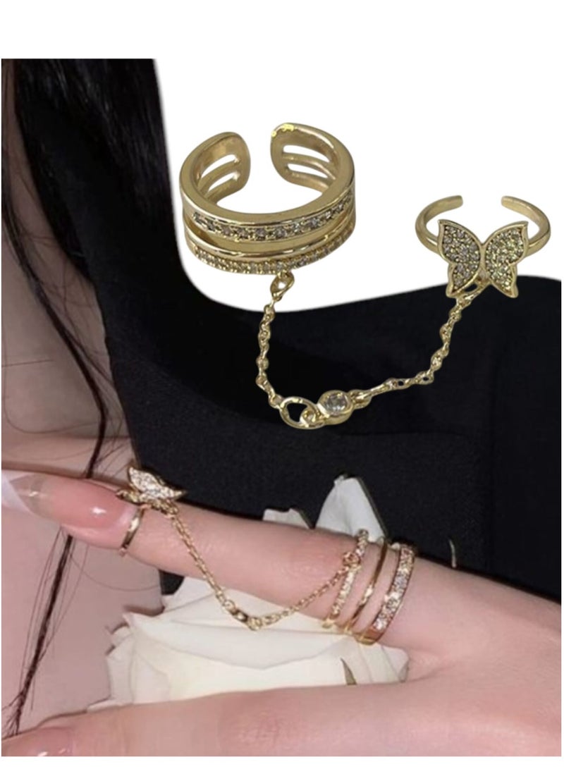 YUCCA Women's Ring with Fashion Design Chain Ring in Elegant and New Style - Image 1