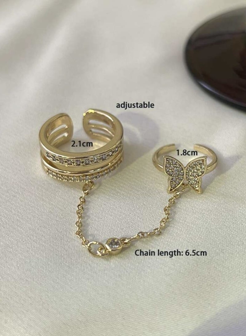 YUCCA Women's Ring with Fashion Design Chain Ring in Elegant and New Style - Image 4