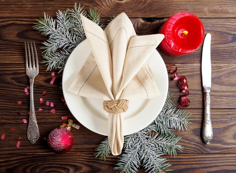 Light & Pro Lightnpro Flax Linen Napkins Set of 12 – Hemstitched Dinner Cloth Napkins, Washable and Reusable Natural Flax Napkins for Dining, Parties, Weddings, Holiday & Everyday Use – 18x18 Inch Natural Color - Image 2