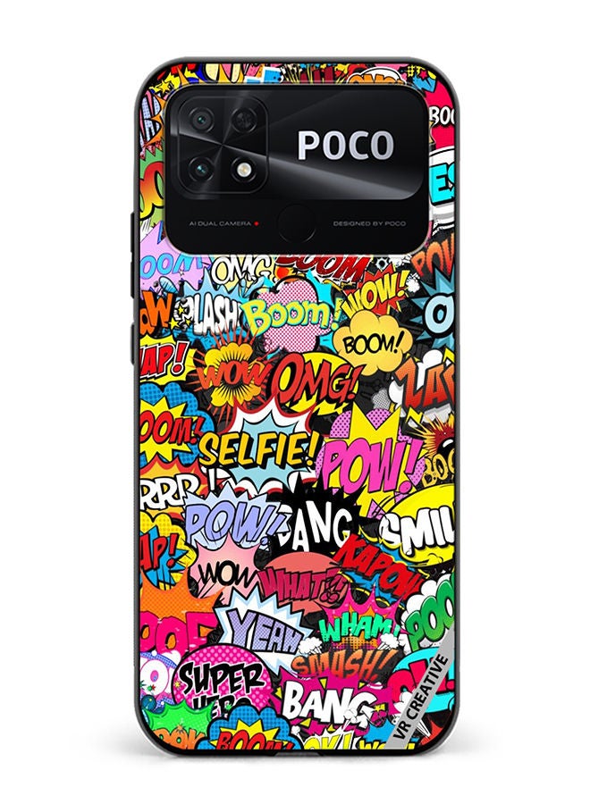 VR CREATIVE Protective Case Cover For Xiaomi Poco C40 Pop Art Design Multicolour - Image 1