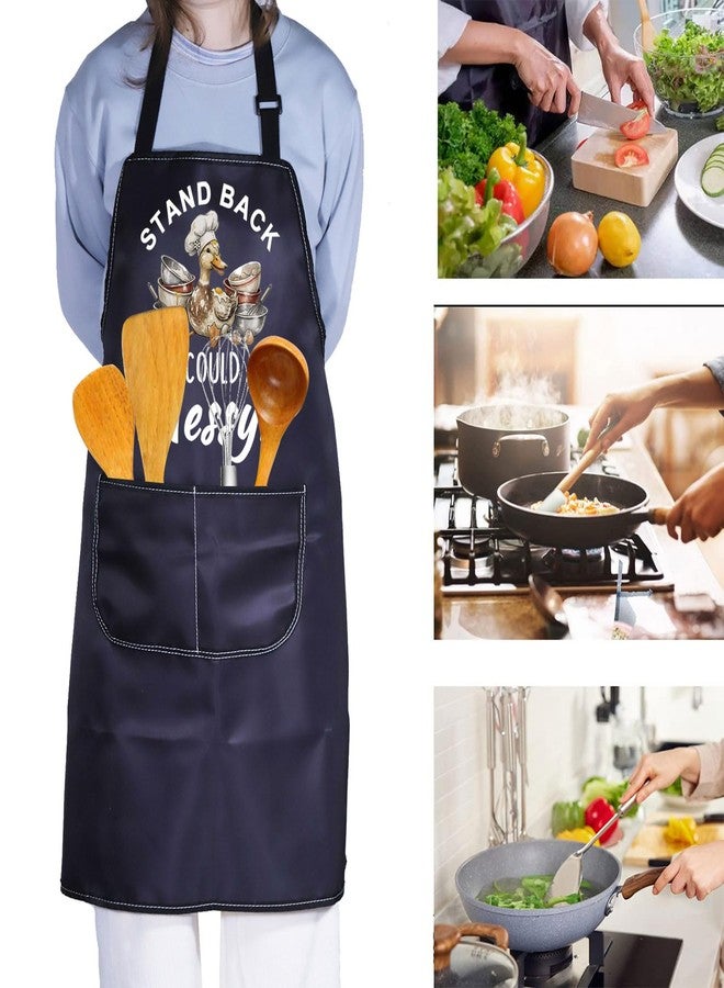 PXTIDY Funny Goose Baking Apron Stand Back This Could Get Messy Apron Goose Lover Baker Gift Silly Chef Cooking Gift - Image 5