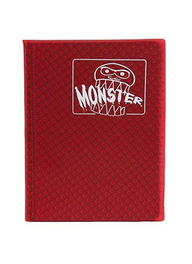 Monster Protectors Monster Binder 4 Pocket Trading Card Album Holofoil Red (Anti Theft Pockets Hold 160+ Yugioh Pokemon Magic The Gathering Cards)  - Image 2