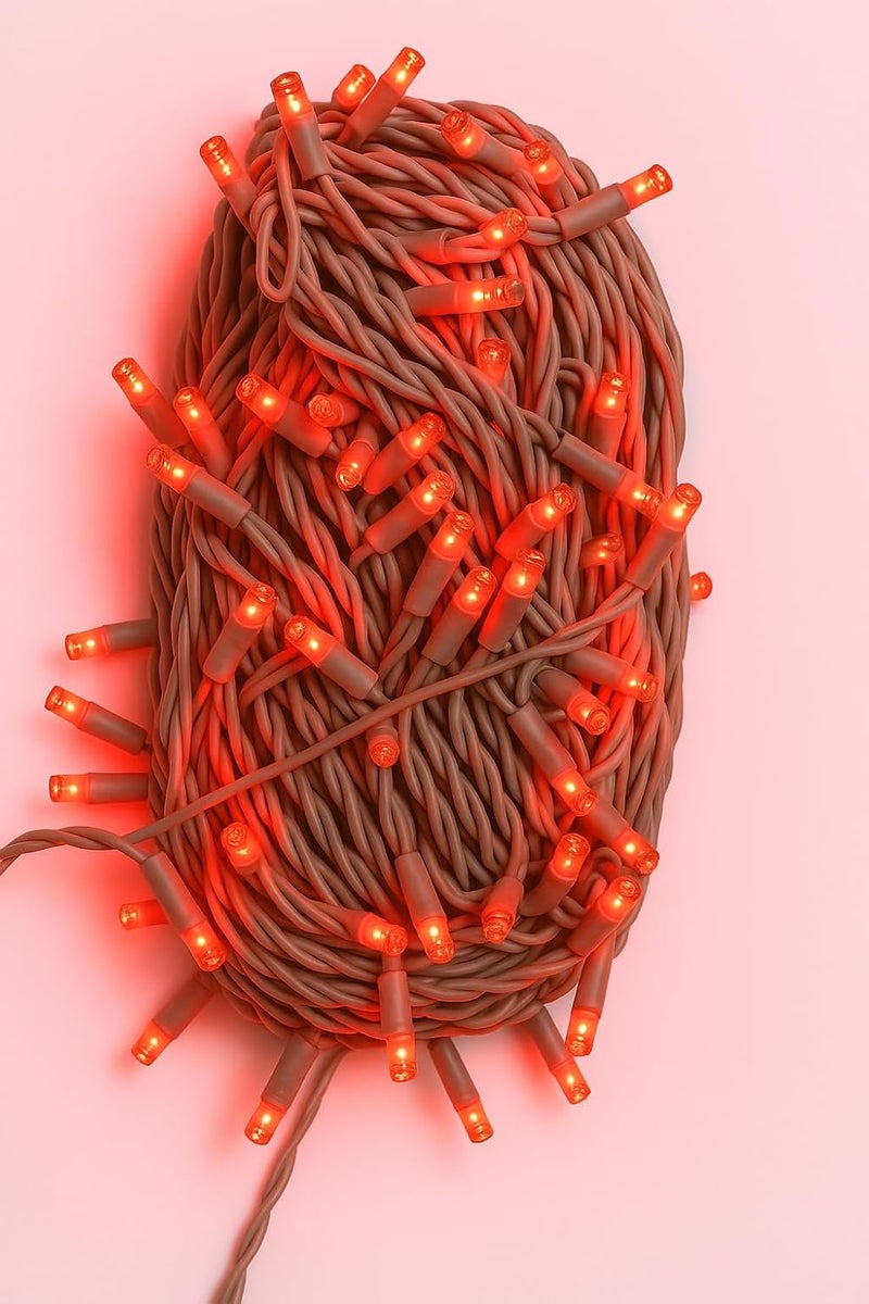 U.E 50 Meter Fairy Lights with 480 LEDs - Waterproof Decorative Lighting for Indoor & Outdoor Use (Red) - Image 1