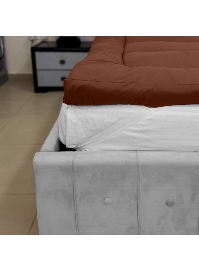 DORMICO Microfiber Mattress Topper | 1000 GSM Ultra-Soft Mattress Enhancer with 4 Sided Elastic Bands | Comfy Microfiber Bed Topper for All Bed Sizes. (White [Thickness 10cm], 90 x 190) - Image 5