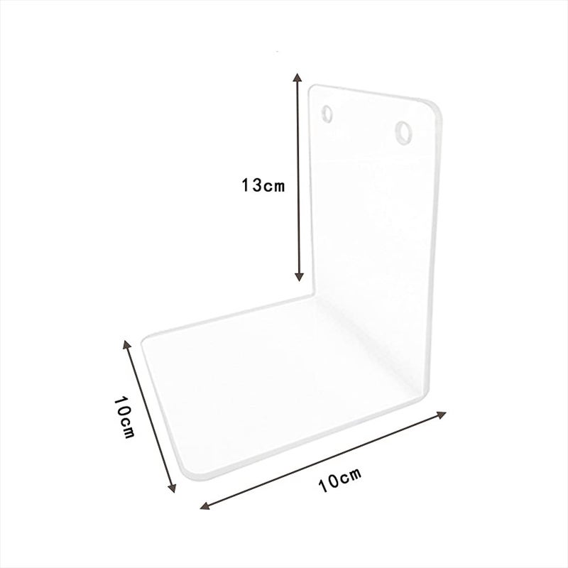 esowemsn 2pcs L Shaped Clear Acrylic Book Stand Display Book Stand Holder Bookshelf Table Menu Display Stand Holder Notebooks Table Picture Album and Brochure Holder - Image 3
