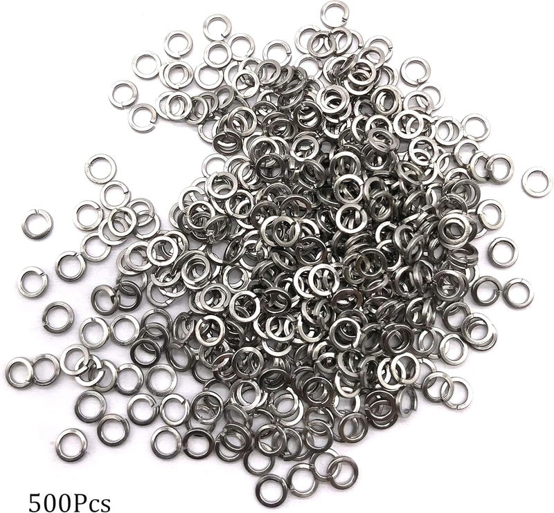 NACX M2.5 Split Lock Washer, 304 Stainless Steel Spring Lock Washer, 500Pcs - Image 3