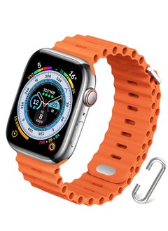 Generic Ocean Band Compatible with Apple Watch Band 49mm 45mm 44mm 42mm 41mm 40mm 38mm For Women Men Breathable Waterproof soft Silicone Sport Strap  - Image 2