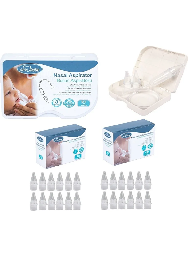 Sevi Bebe Nasal Aspirator Set (24 Spare Tips)