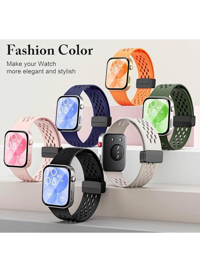 Silicone Band For Huawei Watch Fit 4 Pro/Fit 4/ Fit 3 Strap Smart Watch Magnetic Buckle Soft Bracelet For Huawei Watch Fit 3 / Fit4 Sports Wristband Watchband  - Image 2