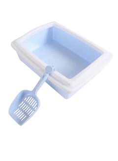 LW Blue Cat Litter Box 38x28x12cm 