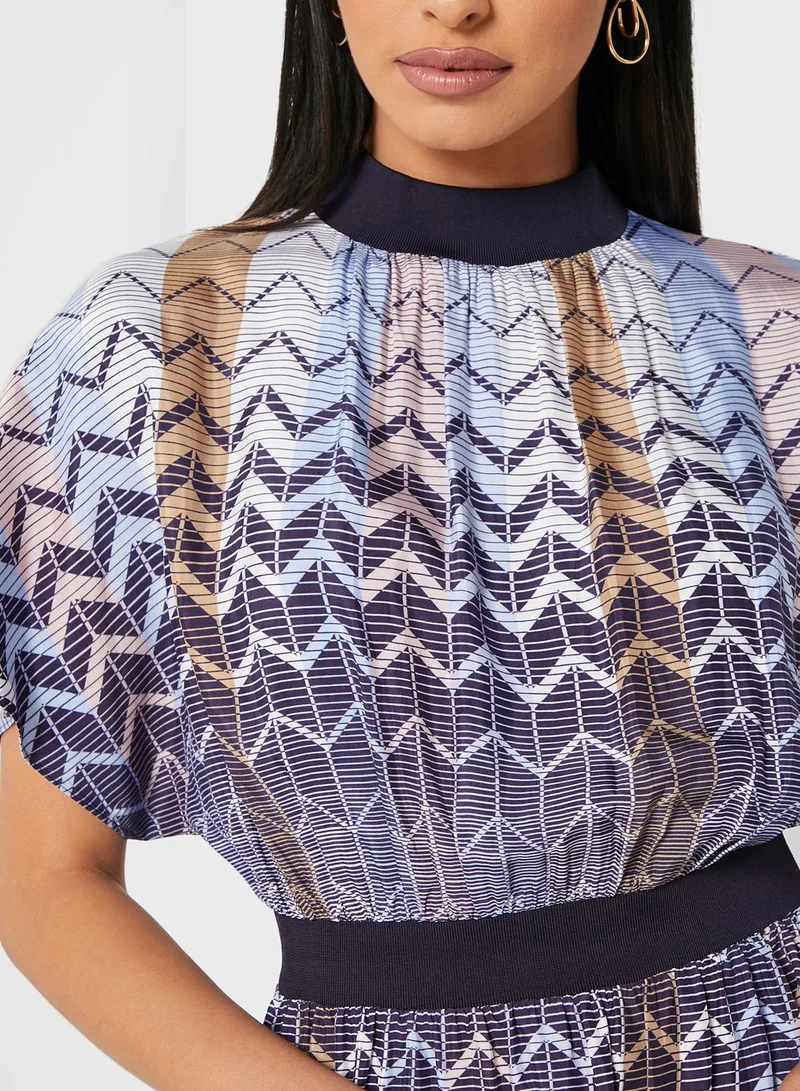 Ted Baker Samii Printed Ribbed Dress