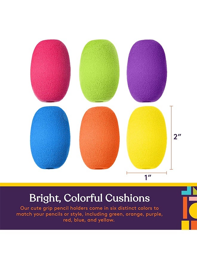 HY Special Supplies Egg Pen-Pencil Grips for Kids and Adults Colorful, Cushioned Holders for Handwriting, Drawing, Coloring - Ergonomic Right or Left-Handed Use - Reusable (6-Pack) - Image 5